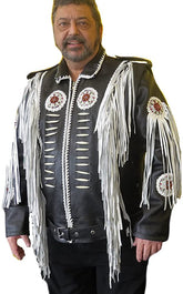 Classyak Men's Western Cowboy Biker Jacket